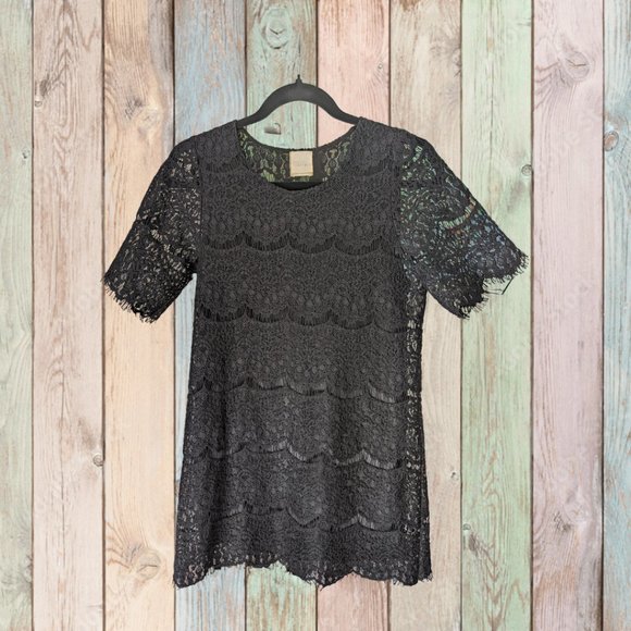 LOFT 82 Lace MINI Dress - Blk - M - Picture 2 of 5